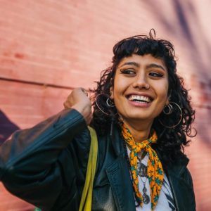 Young woman smiling